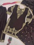 DESIGNER CREPE SILK EMBROIDERY SEQUENCE WORK TOP PALAZZO WITH DUPATTA FESTIVE WEAR WHOLESALE PRICE ETHNIC GARMENT (2)