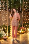 DESIGNER CRUNCHY SILK EMBROIDERY BEADS AND MATKA LACE WORK CO-ORD SET FESTIVE WEAR WHOLESALE PRICE ETHNIC GARMENT (4)