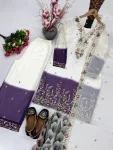 DESIGNER DUAL TONE STAR GEORGETTE EMBROIDERY SEQUENCE WORK TOP PALAZZO WITH DUPATTA FESTIVE WEAR WHOLESALE PRICE ETHNIC GARMENT (5)
