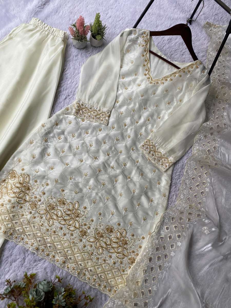 DESIGNER FENDY BEADS WITH SEQUENCE EMBROIDERY & CUT WORK TOP PALAZZO WITH DUPATTA FESTIVE WEAR WHOLESALE PRICE ETHNIC GARMENT (10)
