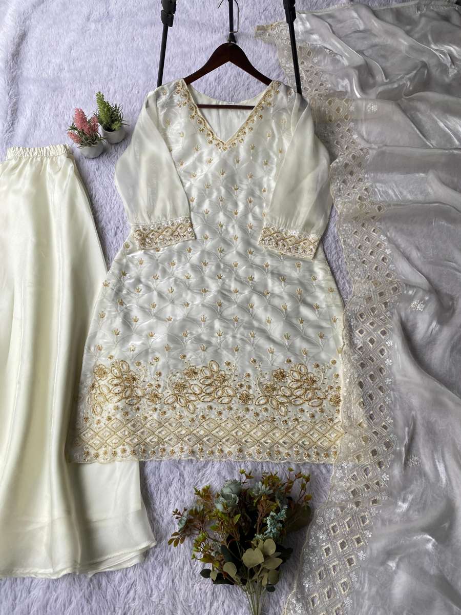 DESIGNER FENDY BEADS WITH SEQUENCE EMBROIDERY & CUT WORK TOP PALAZZO WITH DUPATTA FESTIVE WEAR WHOLESALE PRICE ETHNIC GARMENT (9)