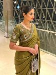 DESIGNER FENDY SATIN SILK 3BEADS, SEQUNCE & CUTDANA EMBROIDERY WORK LACE BORDER WORK SAREE WITH STITCHED BLOUSE WEDDING WEAR WHOLESALE PRICE ETHNIC GARMENT (5)