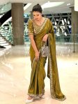 DESIGNER FENDY SATIN SILK 3BEADS, SEQUNCE & CUTDANA EMBROIDERY WORK LACE BORDER WORK SAREE WITH STITCHED BLOUSE WEDDING WEAR WHOLESALE PRICE ETHNIC GARMENT (5)