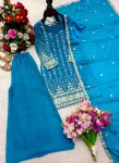 DESIGNER FENDY SATIN SILK EMBROIDERY 5 MM SEQUENCE WORK TOP PALAZZO WITH DUPATTA FESTIVE WEAR WHOLESALE PRICE ETHNIC GARMENT (2)