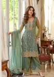 DESIGNER FENDY SILK CODING SEQUENCE & THREAD WORK TOP BOTTOM WITH DUPATTA FESTIVE WEAR WHOLESALE PRICE ETHNIC GARMENT (3)
