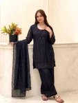 DESIGNER FENDY SILK EMBROIDERY BEADS WORK TOP BOTTOM WITH DUPATTA FESTIVE WEAR WHOLESALE PRICE ETHNIC GARMENT (8)
