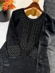 DESIGNER FENDY SILK EMBROIDERY BEADS WORK TOP BOTTOM WITH DUPATTA FESTIVE WEAR WHOLESALE PRICE ETHNIC GARMENT (8)