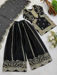 DESIGNER FENDY SILK EMBROIDERY CODING AND SEQUENCE WORK KID’S TOP PALAZZO WITH DUPATTA WHOLESALE PRICE ETHNIC GARMENT (24)
