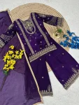 DESIGNER FENDY SILK EMBROIDERY SEQUENCE WORK KID’S TOP PALAZZO WITH DUPATTA FESTIVE WEAR WHOLESALE PRICE ETHNIC GARMENT (2)