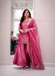 DESIGNER FENDY SILK SEQUENCE & ZARI EMBROIDERY WORK TOP PALAZZO WITH DUPATTA FESTIVE WEAR WHOLESALE PRICE ETHNIC GARMENT (4)