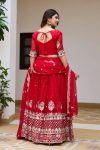 DESIGNER GEORGETTE EMBROIDERY 7 MM SEQUENCE WORK LEHENGA CHOLI WITH DUPATTA WEDDING WEAR WHOLESALE PRICE ETHNIC GARMENT (7)