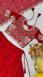 DESIGNER GEORGETTE EMBROIDERY 7 MM SEQUENCE WORK LEHENGA CHOLI WITH DUPATTA WEDDING WEAR WHOLESALE PRICE ETHNIC GARMENT (7)
