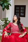 DESIGNER GEORGETTE EMBROIDERY 7 MM SEQUENCE WORK LEHENGA CHOLI WITH DUPATTA WEDDING WEAR WHOLESALE PRICE ETHNIC GARMENT (7)