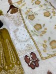 DESIGNER GMY SILK EMBROIDERY SEQUENCE WORK TOP PALAZZO WITH DUPATTA WEDDING WEAR WHOLESALE PRICE ETHNIC GARMENT (9)