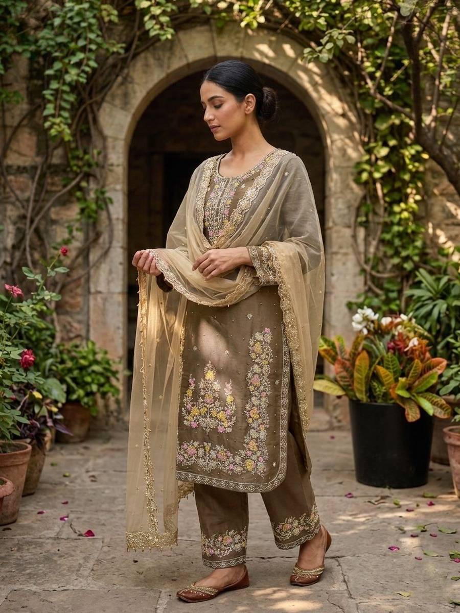 DESIGNER GMY SILK EMBROIDERY SEQUENCE WORK TOP PALAZZO WITH DUPATTA WEDDING WEAR WHOLESALE PRICE ETHNIC GARMENT (12)