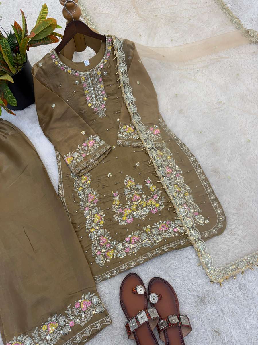 DESIGNER GMY SILK EMBROIDERY SEQUENCE WORK TOP PALAZZO WITH DUPATTA WEDDING WEAR WHOLESALE PRICE ETHNIC GARMENT (16)