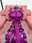 DESIGNER JAPAN SATIN CODING WITH SEQUENCE EMBROIDERY WORK SAREE WITH UNSTITCHED BLOUSE FESTIVE WEAR WHOLESALE PRICE ETHNIC GARMENT (3)