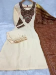 DESIGNER MANGO SILK MULTI EMBROIDERY WITH HAND WORK TOP BOTTOM WITH DUPATTA FESTIVE WEAR WHOLESALE PRICE ETHNIC GARMENT (5)