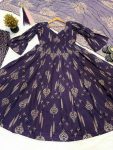 DESIGNER MUSLIN COTTON DIGITAL PRINT WORK GOWN BOTTOM WITH DUPATTA FESTIVE WEAR WHOLESALE PRICE ETHNIC GARMENT (5)
