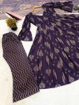 DESIGNER MUSLIN COTTON DIGITAL PRINT WORK GOWN BOTTOM WITH DUPATTA FESTIVE WEAR WHOLESALE PRICE ETHNIC GARMENT (5)