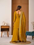 DESIGNER NC VICHITRA BEADS HAND WORK TOP PALAZZO WITH DUPATTA WEDDING WEAR WHOLESALE PRICE ETHNIC GARMENT (2)