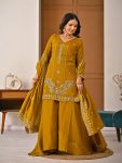 DESIGNER NC VICHITRA BEADS HAND WORK TOP PALAZZO WITH DUPATTA WEDDING WEAR WHOLESALE PRICE ETHNIC GARMENT (2)