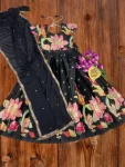 DESIGNER PURE SILK DIGITAL POSITION FOIL PRINT WORK GOWN WITH DUPATTA FESTIVE WEAR WHOLESALE PRICE ETHNIC GARMENT (4)