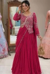 DESIGNER RANGOLI EMBROIDERY SEQUENCE WORK LEHENGA CHOLI WITH DUPATTA RANI