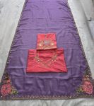 DESIGNER RANGOLI SILK EMBROIDERY WITH CUTWORK BORDER SAREE WITH UNSTITCHED BLOUSE WEDDING WEAR WHOLESALE PRICE ETHNIC GARMENT (2)