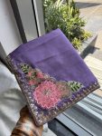 DESIGNER RANGOLI SILK EMBROIDERY WITH CUTWORK BORDER SAREE WITH UNSTITCHED BLOUSE WEDDING WEAR WHOLESALE PRICE ETHNIC GARMENT (2)