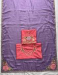 DESIGNER RANGOLI SILK EMBROIDERY WITH CUTWORK BORDER SAREE WITH UNSTITCHED BLOUSE WEDDING WEAR WHOLESALE PRICE ETHNIC GARMENT (2)