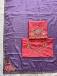 DESIGNER RANGOLI SILK EMBROIDERY WITH CUTWORK BORDER SAREE WITH UNSTITCHED BLOUSE WEDDING WEAR WHOLESALE PRICE ETHNIC GARMENT (2)
