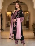 DESIGNER RAYON EMBROIDERY WORK WITH PAPER WORK MIRROR EFFECT WORK TOP PALAZZO WITH DUPATTA FESTIVE WEAR WHOLESALE PRICE ETHNIC GARMENT (2)