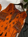 DESIGNER RAYON EMBROIDERY WORK WITH PAPER WORK MIRROR EFFECT WORK TOP PALAZZO WITH DUPATTA FESTIVE WEAR WHOLESALE PRICE ETHNIC GARMENT (3)