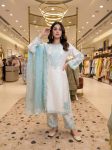 DESIGNER ROMAN GLASS EMBROIDERY THREAD WORK TOP PALAZZO WITH DUPATTA FESTIVE WEAR WHOLESALE PRICE ETHNIC GARMENT (10)