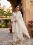 DESIGNER ROMAN SILK EMBROIDERY SEQUENCE WORK TOP BOTTOM WITH DUPATTA FESTIVE WEAR WHOLESALE PRICE ETHNIC GARMENT (11)