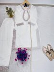 DESIGNER ROMAN SILK EMBROIDERY SEQUENCE WORK TOP BOTTOM WITH DUPATTA FESTIVE WEAR WHOLESALE PRICE ETHNIC GARMENT (11)