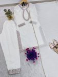 DESIGNER ROMAN SILK EMBROIDERY SEQUENCE WORK TOP BOTTOM WITH DUPATTA FESTIVE WEAR WHOLESALE PRICE ETHNIC GARMENT (11)