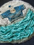 DESIGNER SPACE SILK EMBROIDERY THREAD WORK BORDER SAREE WITH STITCHED BLOUSE WEDDING WEAR WHOLESALE PRICE ETHNIC GARMENT (17)