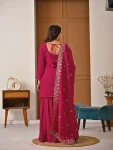 DESIGNER VICHITRA BEADS HAND WORK TOP SHARARA WITH DUPATTA FESTIVE WEAR WHOLESALE PRICE ETHNIC GARMENT (2)