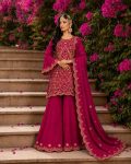 DESIGNER VICHITRA SILK SEQUENCE & ZARI & THREAD EMBROIDERY WORK TOP PALAZZO WITH DUPATTA RANI