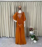 FANCY AIR TEX CHINON SEQUENCE EMBROIDERED WORK WITH KODI LATKAN WORK TOP BLOUSE WITH PALAZZO FESTIVE WEAR WHOLESALE PRICE ETHNIC GARMENT (2)