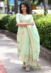 FANCY ART SILK WEAVING WORK TOP BOTTOM WITH DUPATTA PISTA