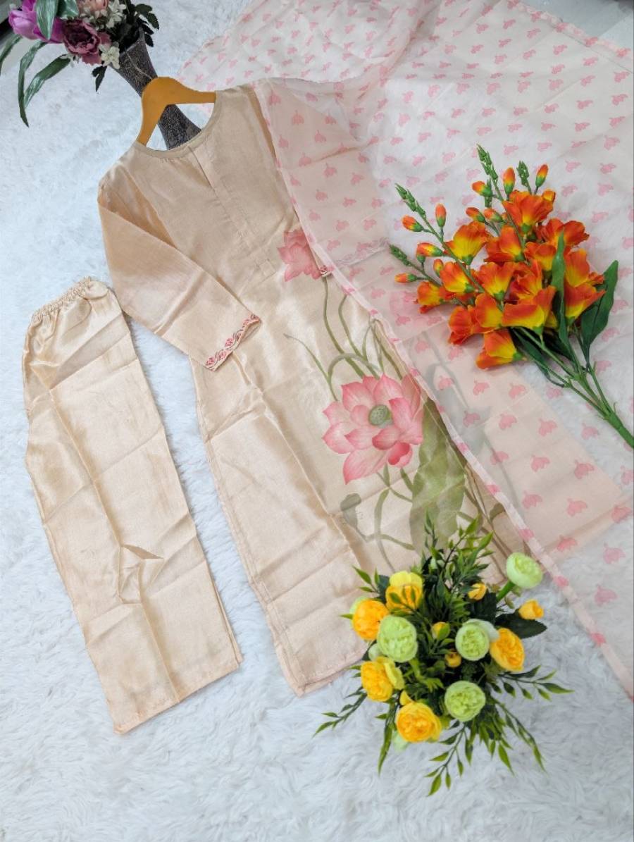 FANCY ASSAM SILK FLORAL PRINT WORKTOP BOTTOM WITH DUPATTA FESTIVE WEAR WHOLESALE PRICE ETHNIC GARMENT (9)