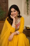FANCY CHANDERI SEQUENCE CODING EMBROIDERY WORK TOP BOTTOM WITH DUPATTA FESTIVE WEAR WHOLESALE PRICE ETHNIC GARMENT (4)