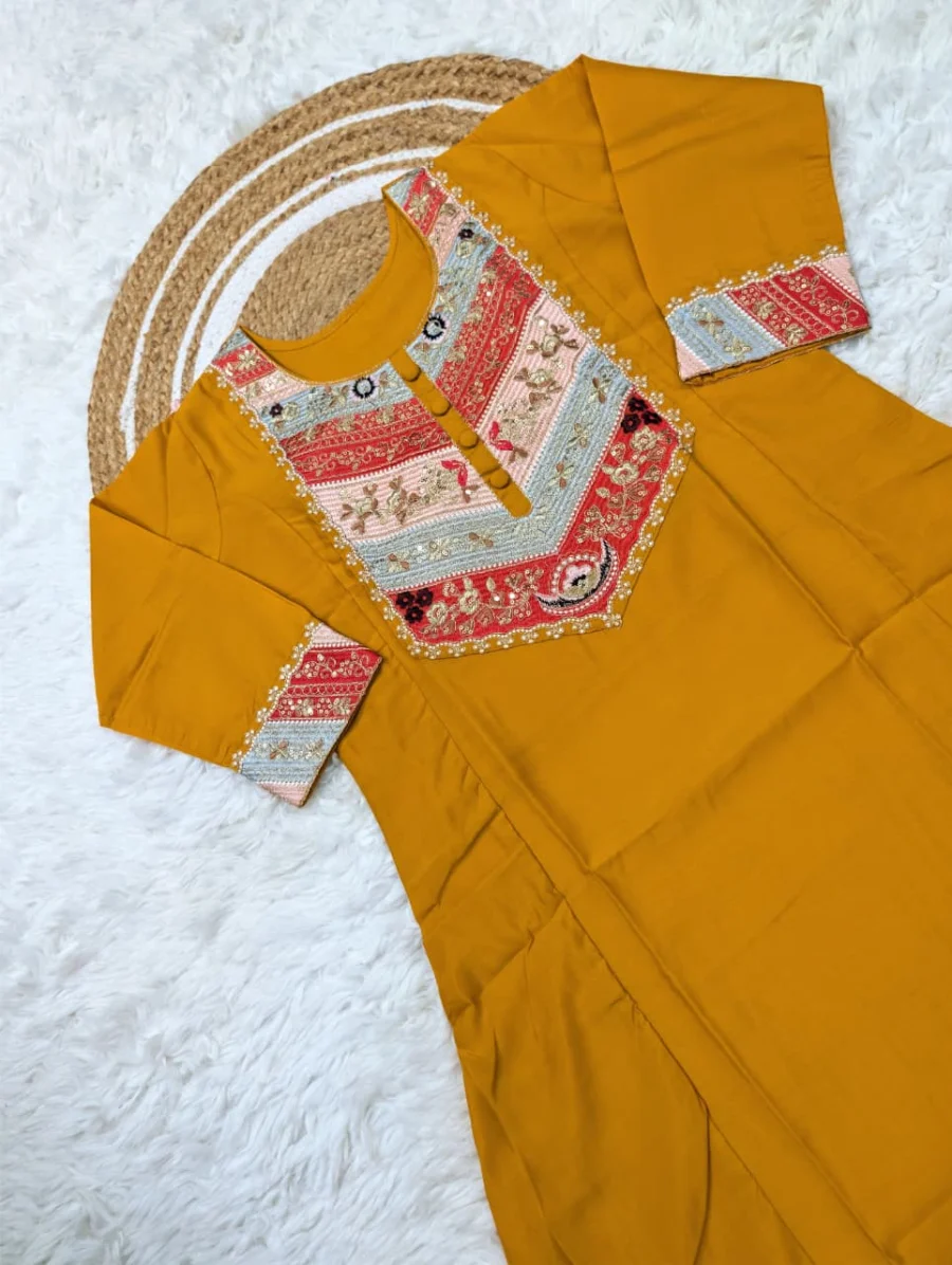 FANCY CHANDERI SEQUENCE CODING EMBROIDERY WORK TOP BOTTOM WITH DUPATTA FESTIVE WEAR WHOLESALE PRICE ETHNIC GARMENT (6)