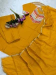 FANCY CHANDERI SEQUENCE CODING EMBROIDERY WORK TOP BOTTOM WITH DUPATTA FESTIVE WEAR WHOLESALE PRICE ETHNIC GARMENT (4)