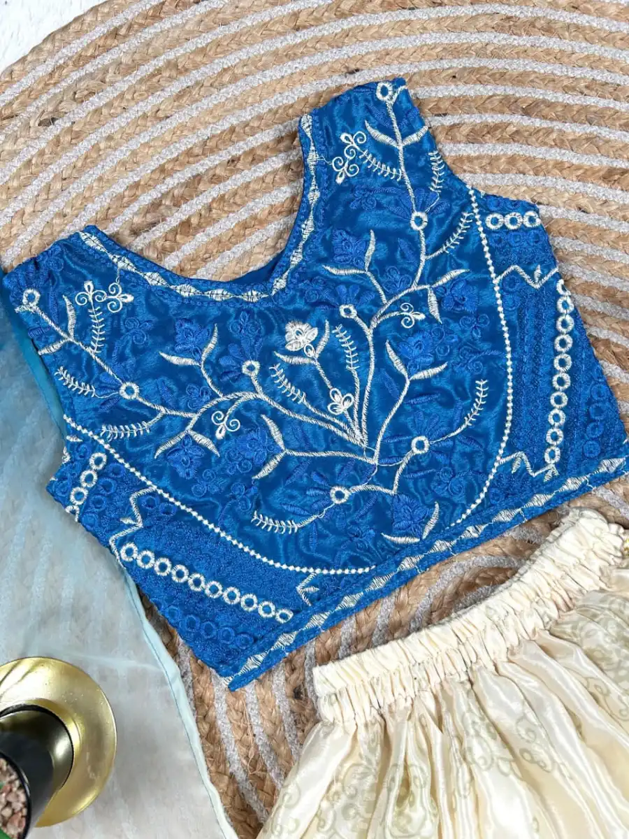 FANCY CHINON SILK EMBROIDERY WORK LEHENGA CHOLI WITH DUPATTA FESTIVE WEAR WHOLESALE PRICE ETHNIC GARMENT (5)