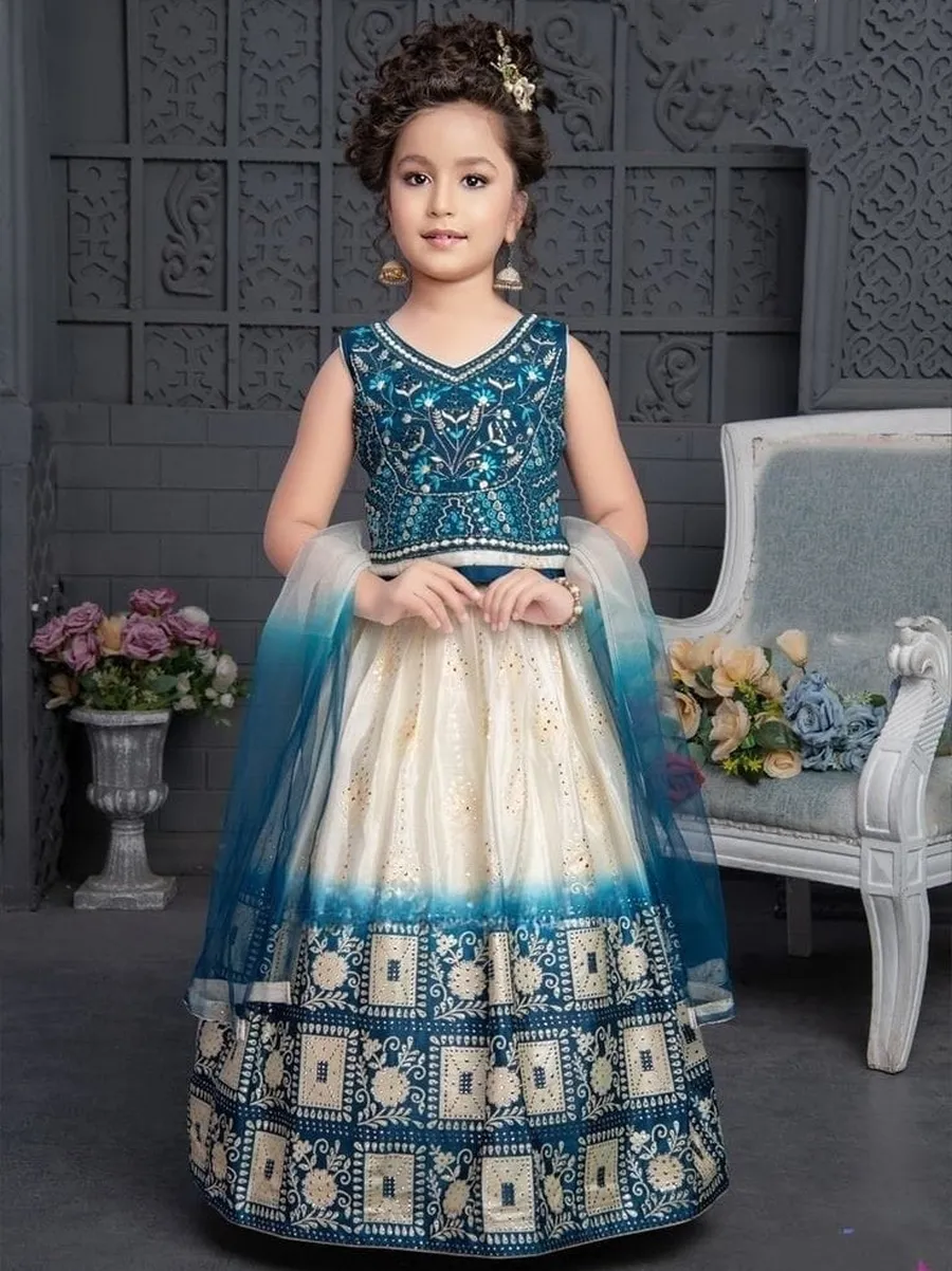 FANCY CHINON SILK EMBROIDERY WORK LEHENGA CHOLI WITH DUPATTA FESTIVE WEAR WHOLESALE PRICE ETHNIC GARMENT (7)
