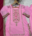 FANCY CHINON SILK SEQUENCE AND MULTI ZARI THREAD EMBROIDERY WORK TOP PALAZZO WITH DUPATTA FESTIVE WEAR WHOLESALE PRICE ETHNIC GARMENT (8)